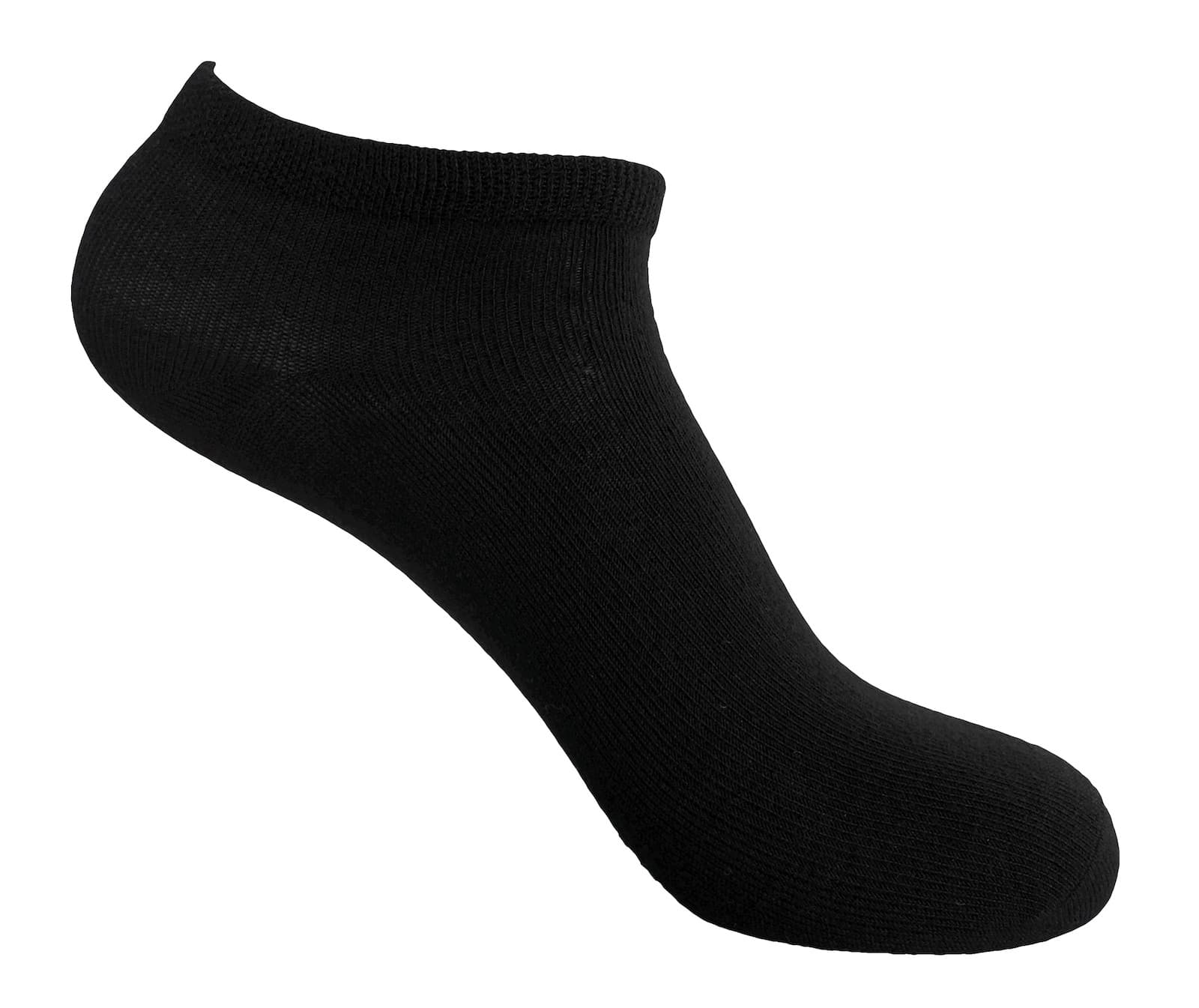 3 Pack Bamboo School No Show Socks - Black