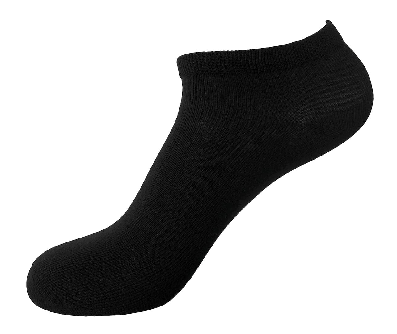 Men Seamless Bamboo Ankle Socks 3 Pack - Black