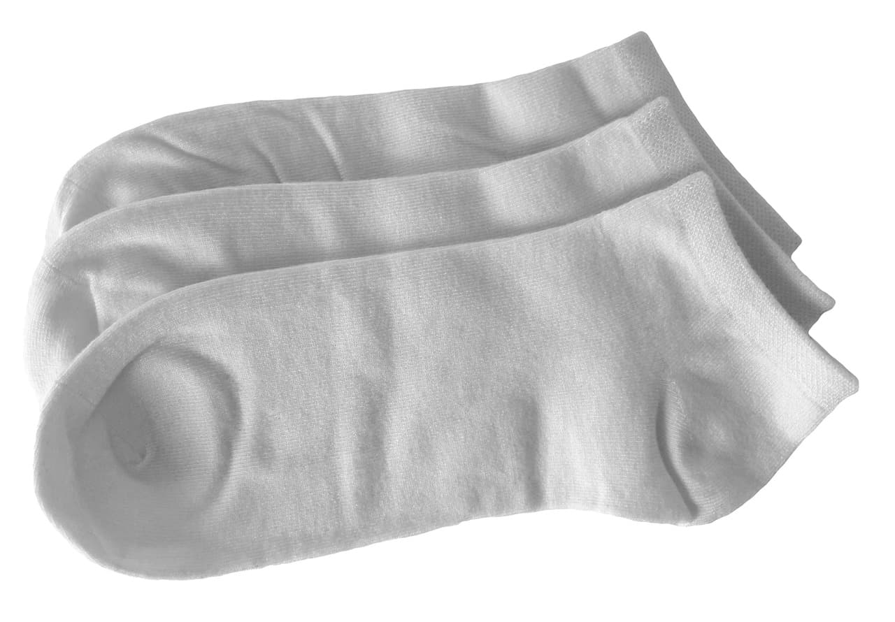 Men Seamless Bamboo Ankle Socks 3 Pack - White