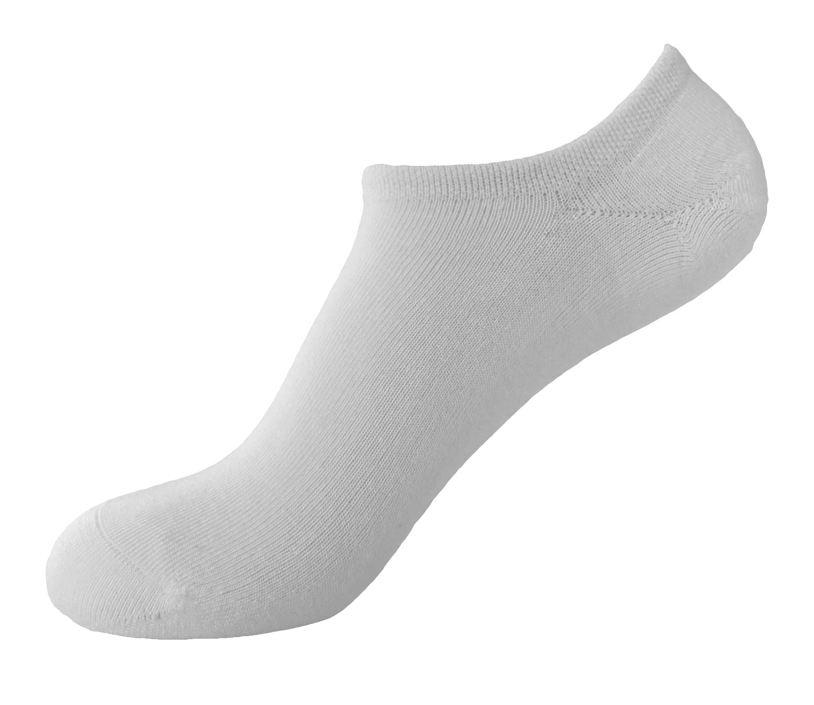 Men Seamless Bamboo Invisible Socks 3 Pack - White