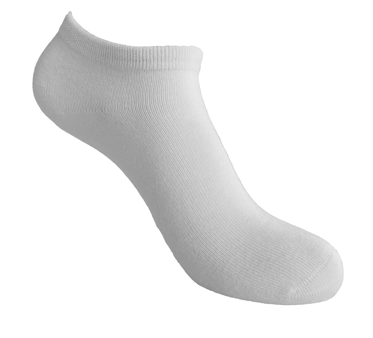 3 Pack Bamboo School No Show Socks - White