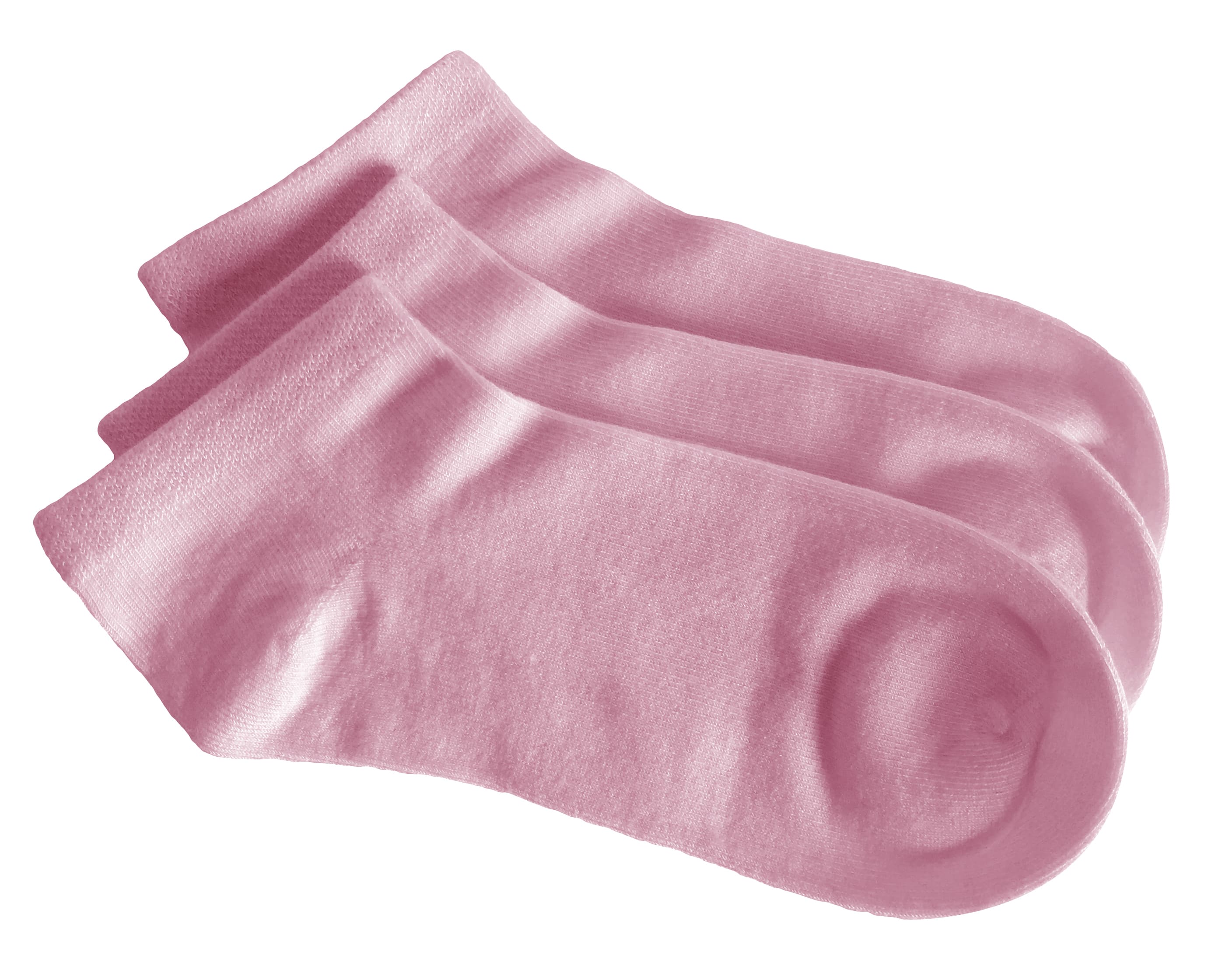 3 Pack Bamboo School No Show Socks - Pink