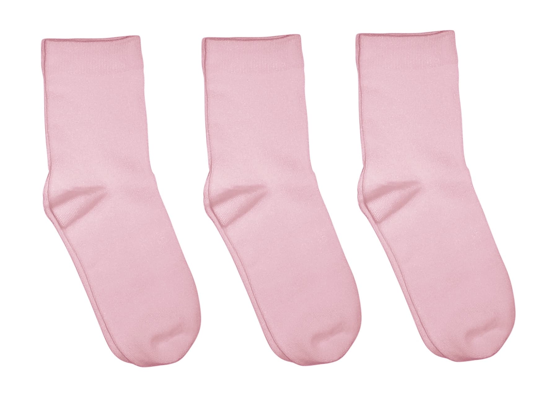 3 Pack Bamboo School Socks Pink