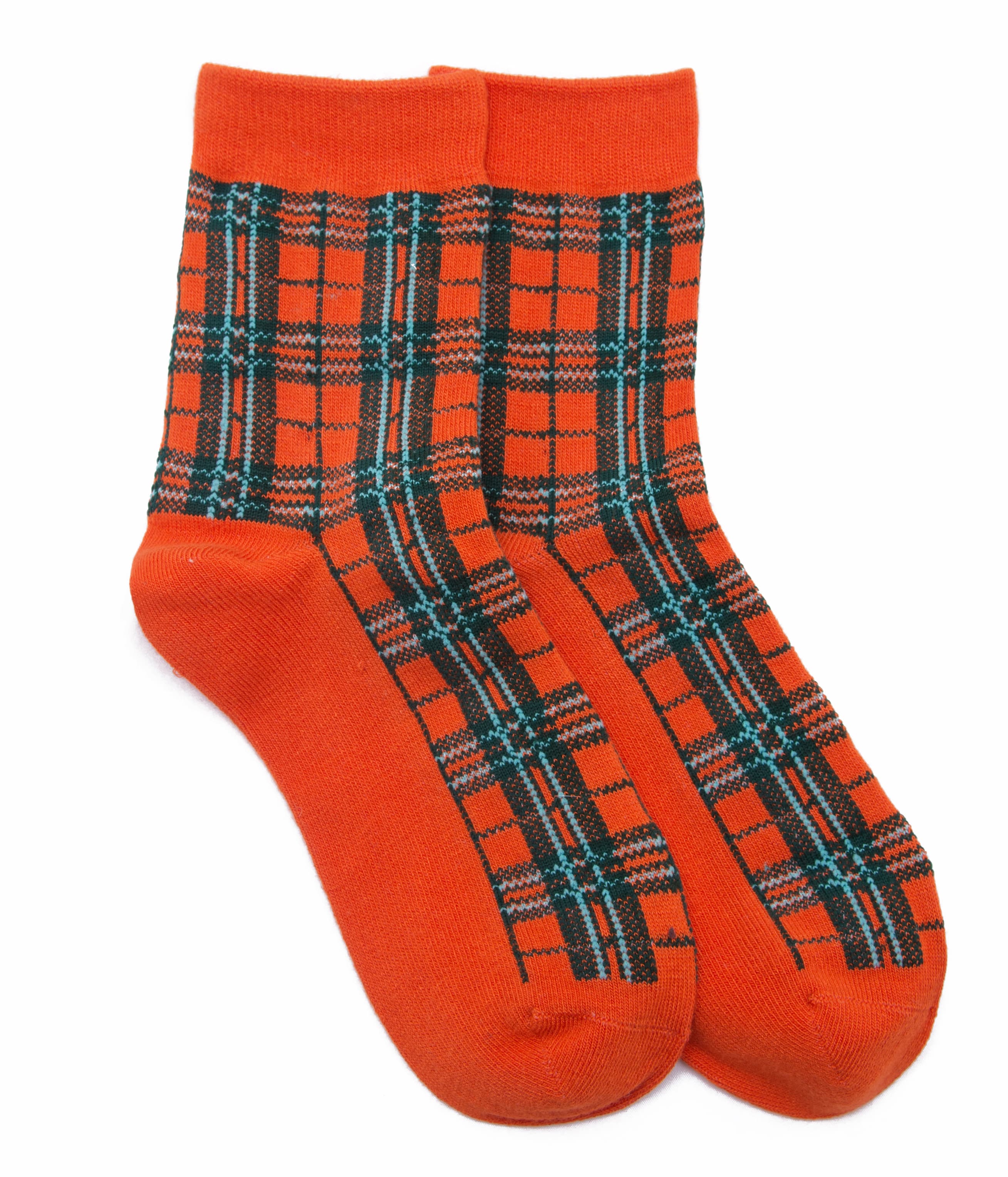 Kids Bamboo Tartan Orange