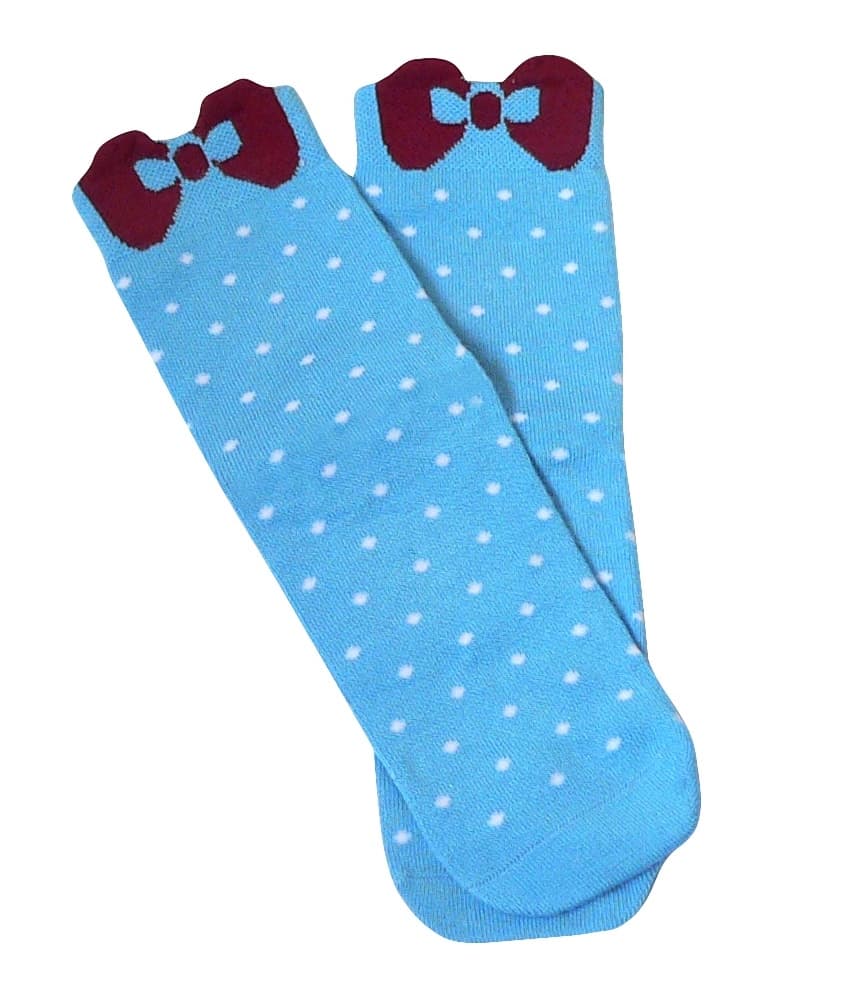 Girls Bow Blue Bamboo