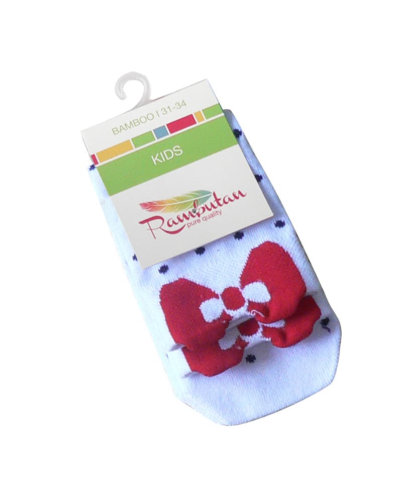 Girls Bow White Bamboo