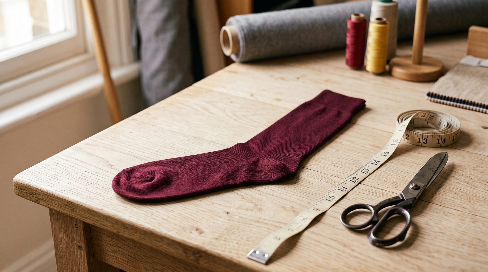 Sock on the maker's table